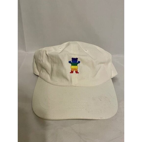 Grizzly Griptape Hat White Diamond Supply Co Streetwear Adjustable Cap NEW - Picture 1 of 4